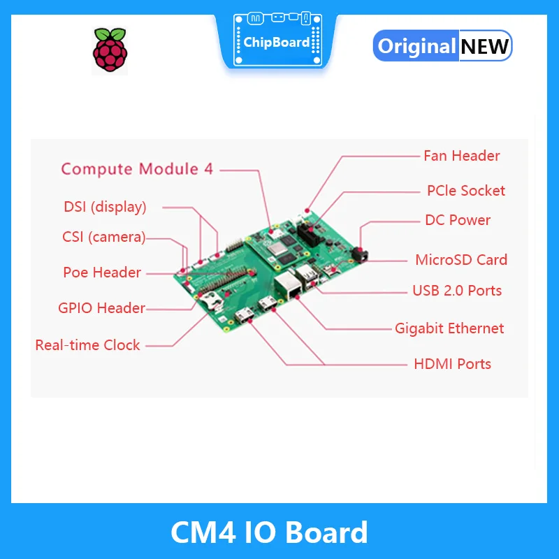 Imagem -06 - Placa do Módulo io do Cálculo do pi da Framboesa Entalhe Funcional Múltiplo das Interfaces Pcie do Apoio