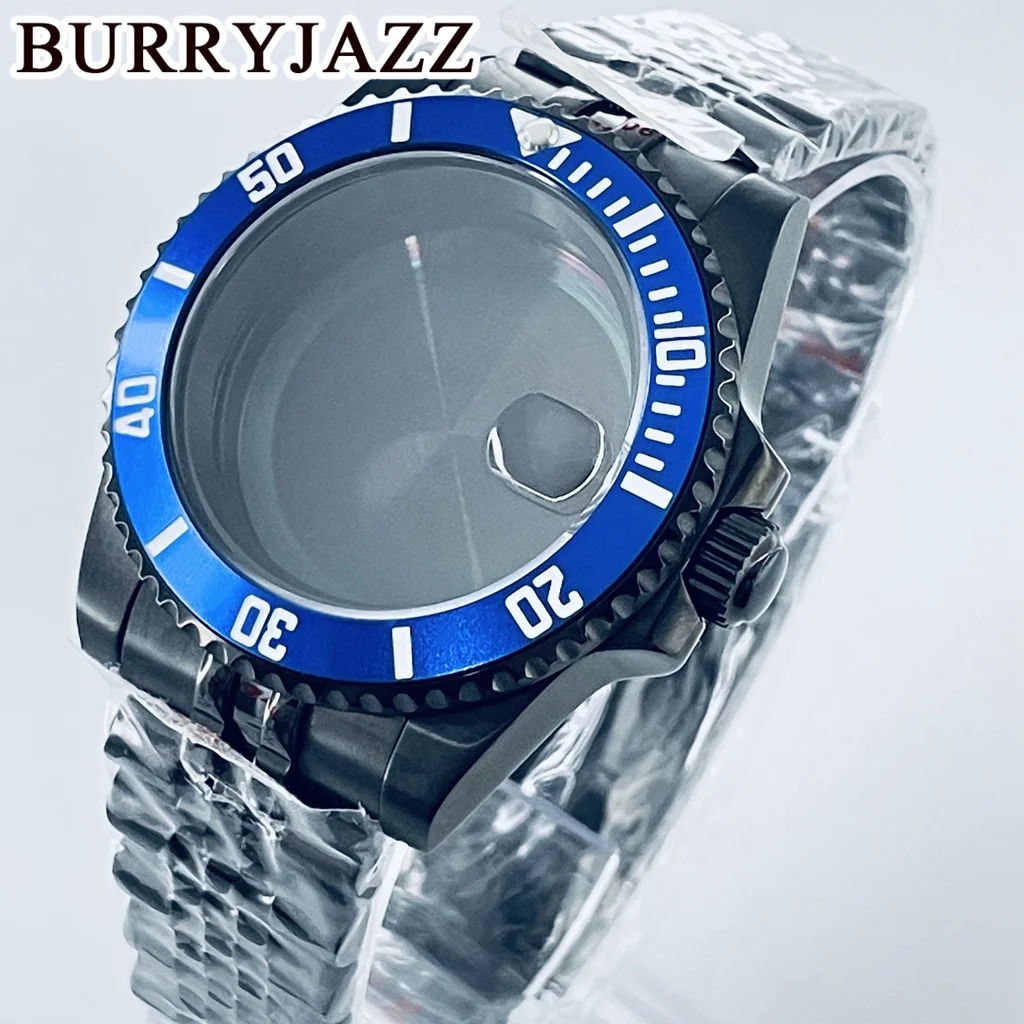 

BURRYJAZZ 40mm SUB GMT Case NH35 NH36 NH34 NH38 NH70 NH72 ETA2824 PT5000 Watch Case Sapphire Glass Aluminum Bezel