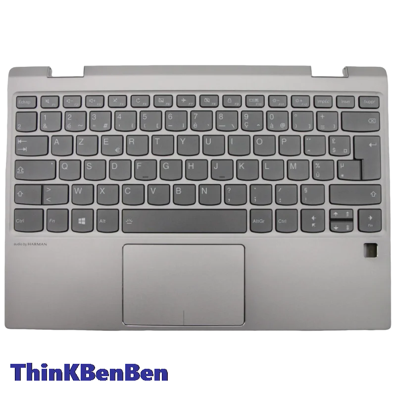 

FR French Keyboard Platinum Upper Case Palmrest Shell Cover For Lenovo Ideapad Yoga 720 12 12IKB Laptop 5CB0Q12275