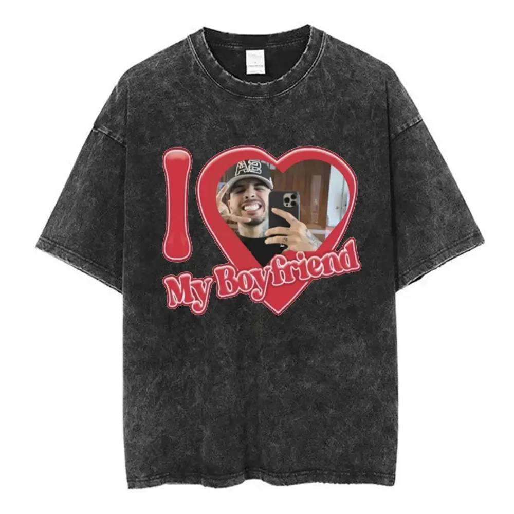 Rappe Rels B A New Star World Tour 2025 Washed T-shirt Men Women Clothing Hip Hop Tshirt Cotton Harajuku T Shirt Streetwear Tops