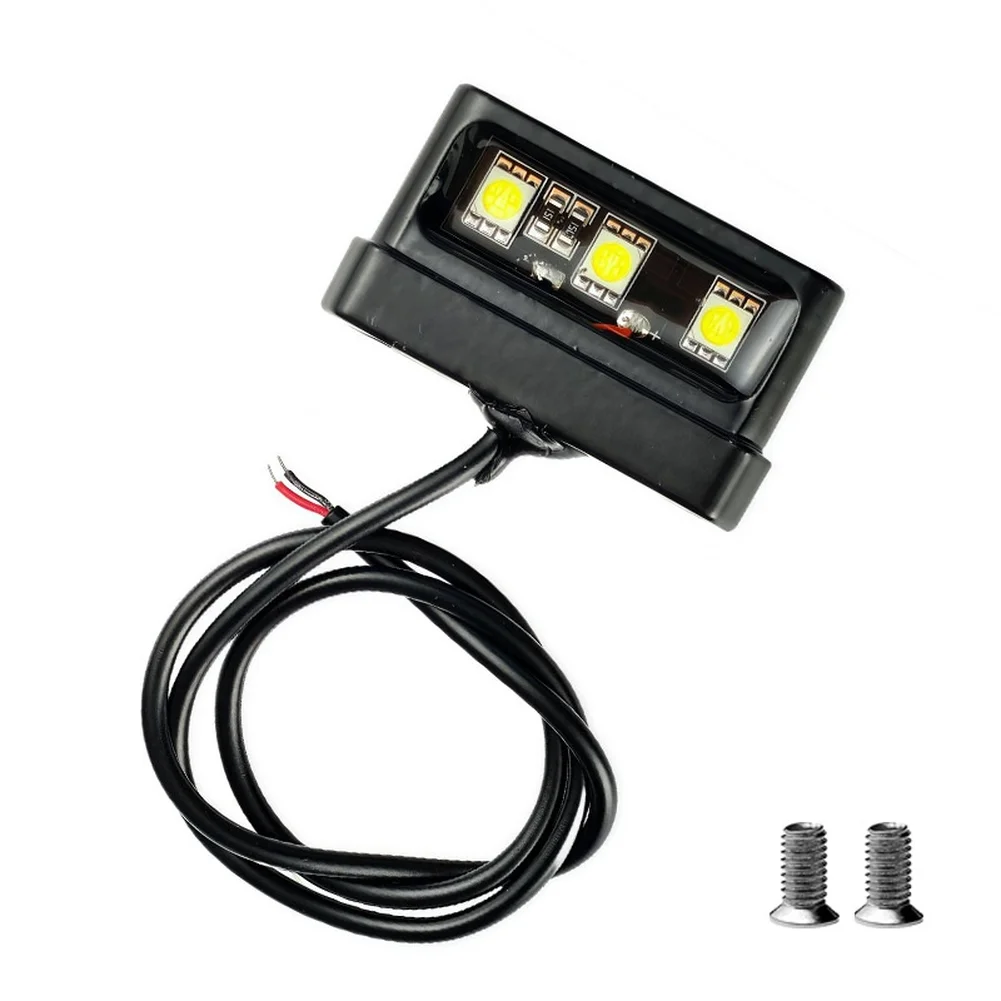 دراجة نارية لوحة ترخيص أضواء مصباح ليد ABS مقاوم للماء الخلفية الذيل مصباح للدراجات النارية دراجة صور جبل ضوء مصباح إشارة سوداء #4