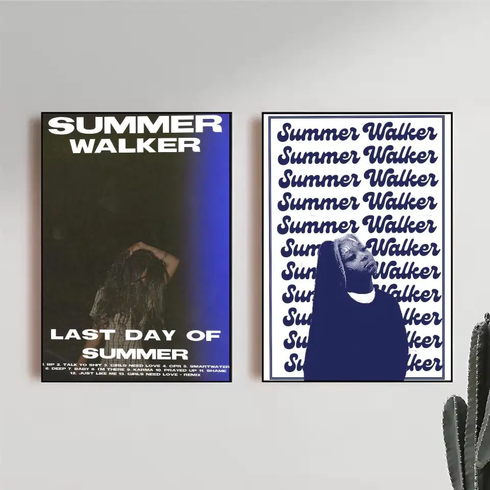 Singer S-Summer Walker Poster Trendy Wall Art Good Sticker Printed on PP Paper for Coffee Office Bar Decoration Best Gift