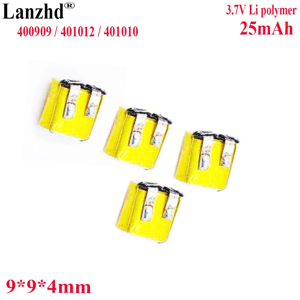 3.7V Li Polymer 400909/401012/401010 lithium battery For Smart wristband watch TWS ear Bluetooth headset Beauty