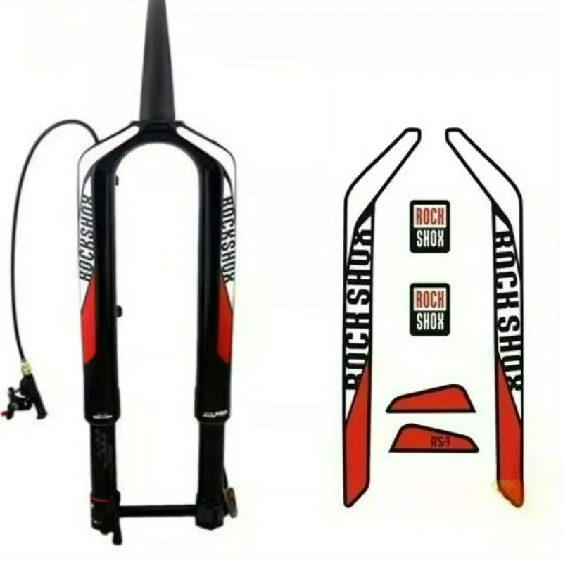 2D 평면 스티커 6개 세트, 자전거 포크 프레임 위장 스티커, 내구성 있는 PVC 소재, 다채로운 파이프 장식 스티커