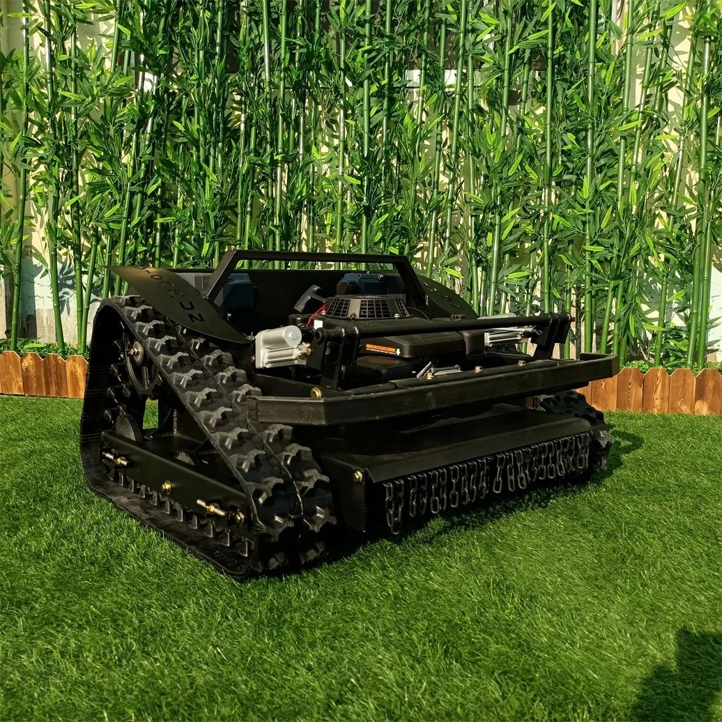 Hybrid Electric Motor Driven All Terrain Remote Control Lawn Mower for Hills
