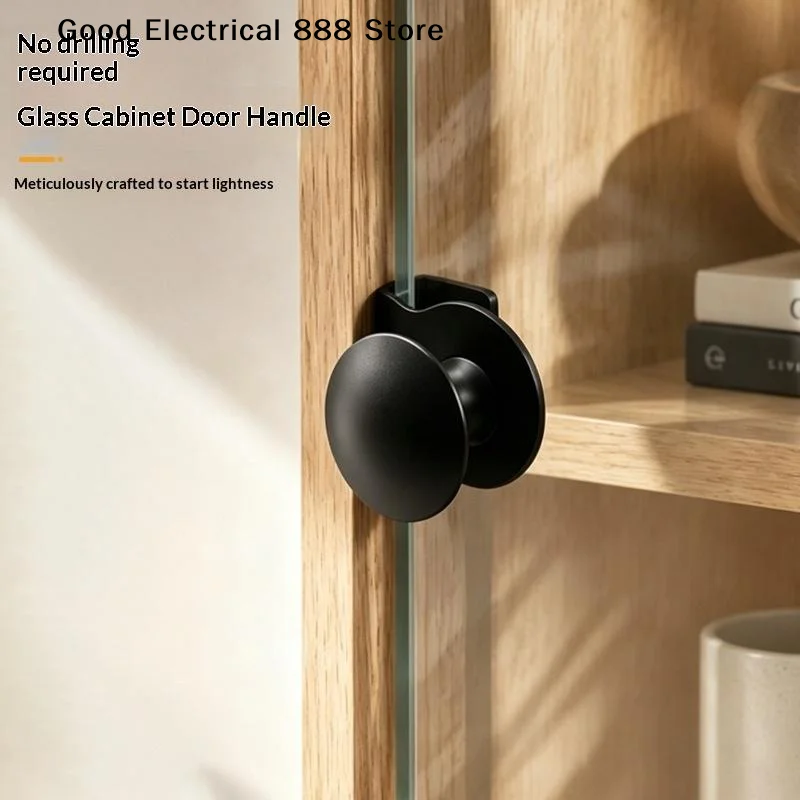 【G】Stainless Steel No Drill Glass Cabinet Door Pull Anti Slip Long Lasting Durable For Bathroom Kitchen Glass Cabinet Doors