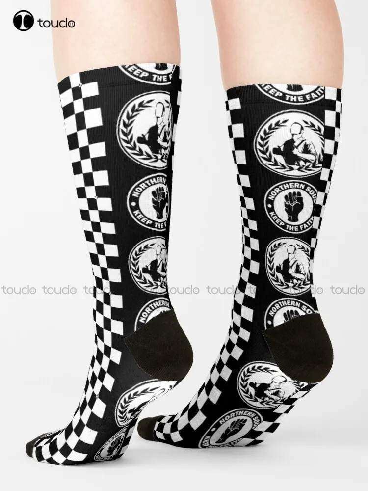 

Ska Skinhead And Northern Soul Socks Youth Black Soccer Socks Streetwear Harajuku 360° Digital Print Gd Hip Hop Retro Colorful