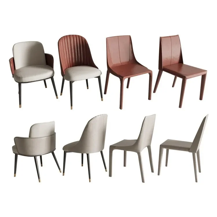 كرسي طعام إيطالي فاخر خفيف، كرسي ترفيهي، كرسي خلفي حديث #2