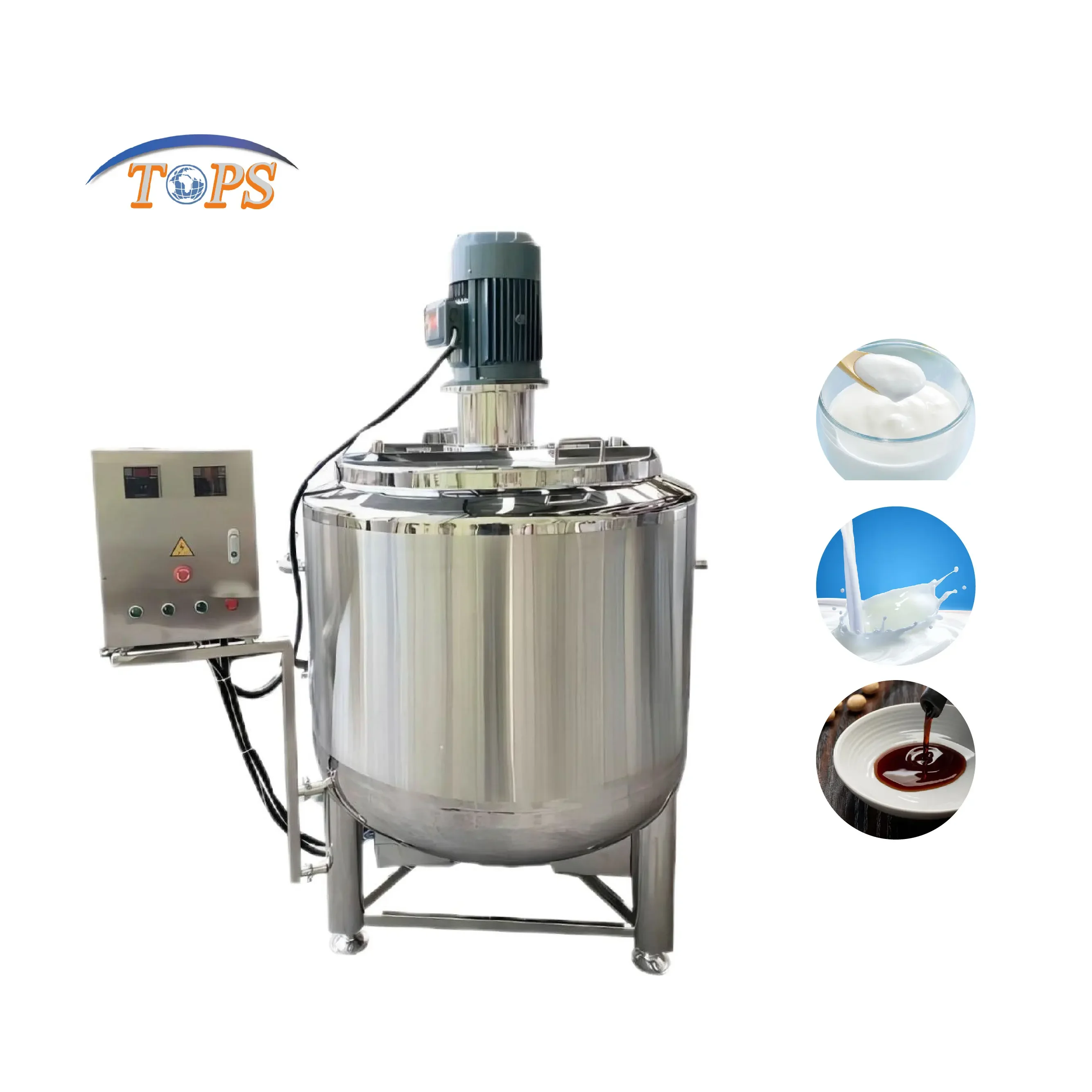 High Accuracy 9000L Homogenizer Mixer  Juice Cleaning Solution Yogurt Juice Mixing Tank Agitator Mixer