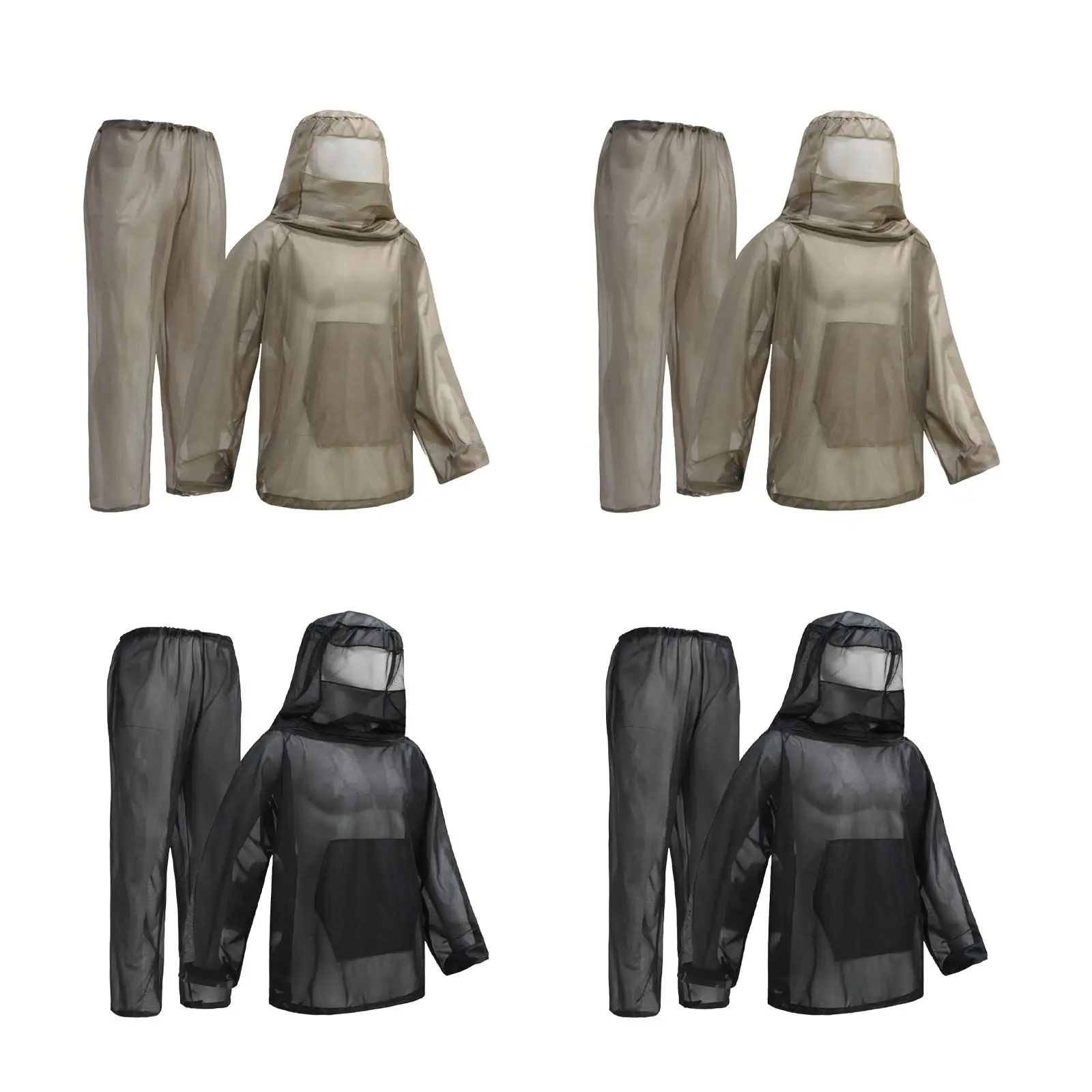 Kids Adults Beekeeping Suit with Hood Breathable Full Body Protective Outfit Bee Keeper Pants Top for Outdoor Work Kids Adults Beekeeping Suit with Hood Breathable Full Body Protective Outfit Bee Keeper Pants Top for Outdoor Work
