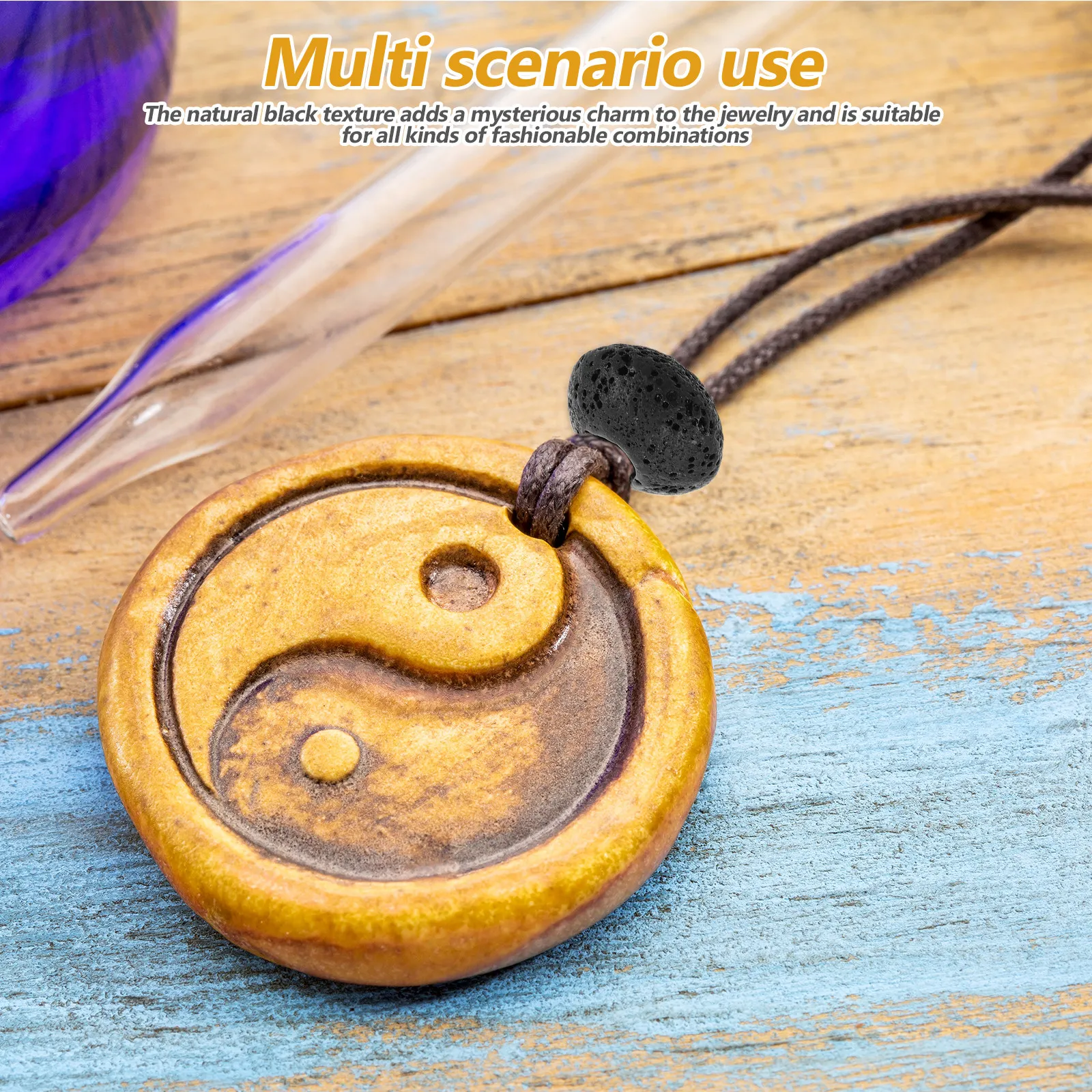 

20 шт. бусин из вулканического камня с большим отверстием, круглые каменные бусины для изготовления украшений, ароматерапии и диффузоров для эфирных масел