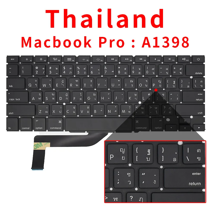 New Laptop Keyboard For Macbook Pro Retina 15