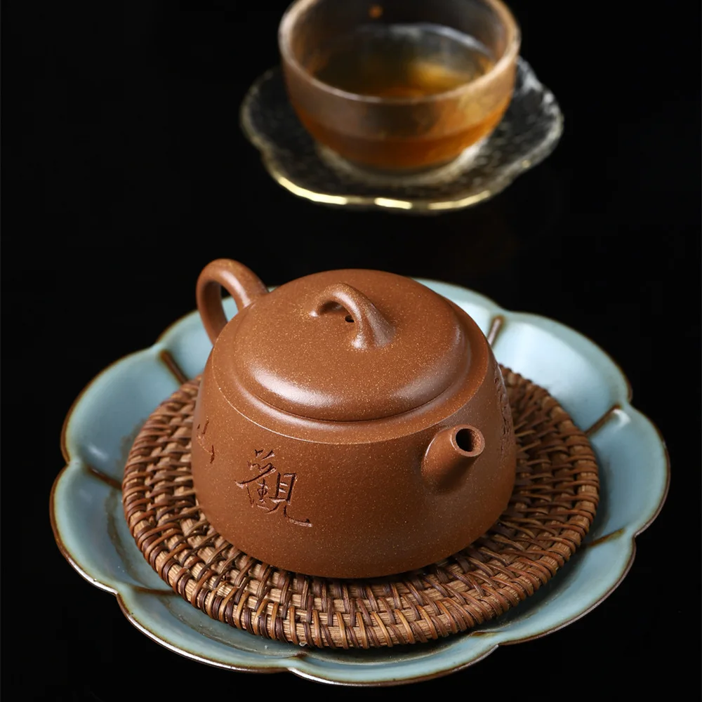 190cc Hand-painted Orchid Beauty Tea Pot Yixing Purple Clay Teapot Household Ball Hole Filter Kettle Chinese Zisha Tea Set