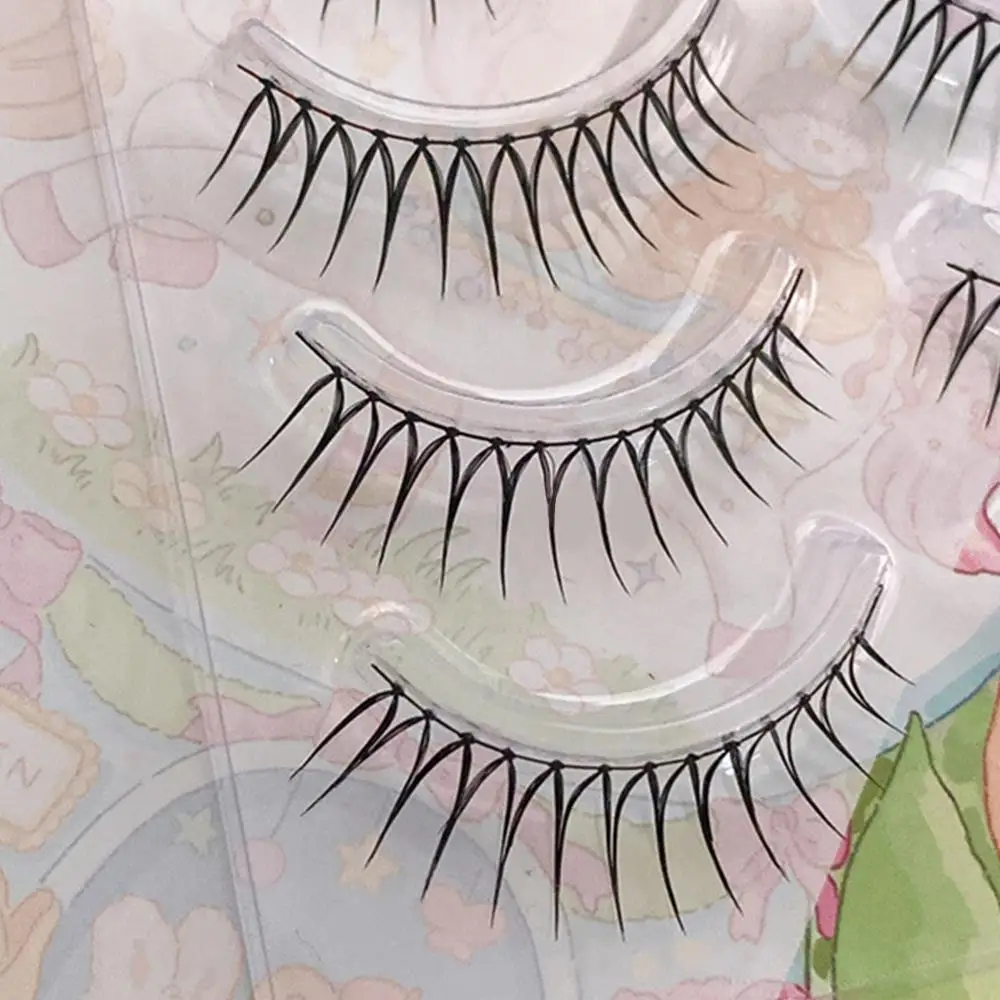 Pestañas postizas coreanas en forma de U 3D, ídolo coreano, Cosplay DIY, extensión de pestañas cómicas cruzadas naturales, pestañas finas naturales reutilizables