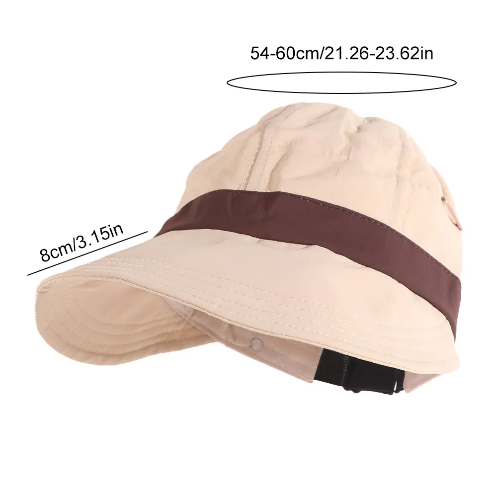 بلغت ذروتها قبعة عادية واسعة حافة قبعة الشمس تنفس ظلة الشمس قبعة للحماية من الأشعة فوق البنفسجية حماية الرياح برهان منقار البط قبعة التخييم