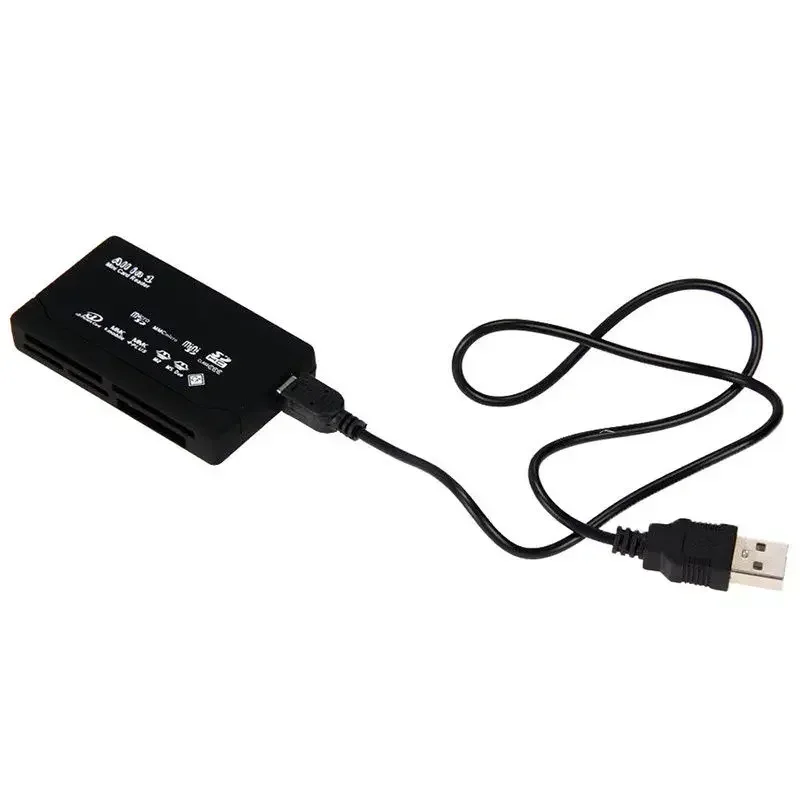 Adaptador de cartão USB 2.0 Leitor de cartão de memória TF CF XD MS MMC Leitor de cartão de memória suporta batente 98/98SE/ME