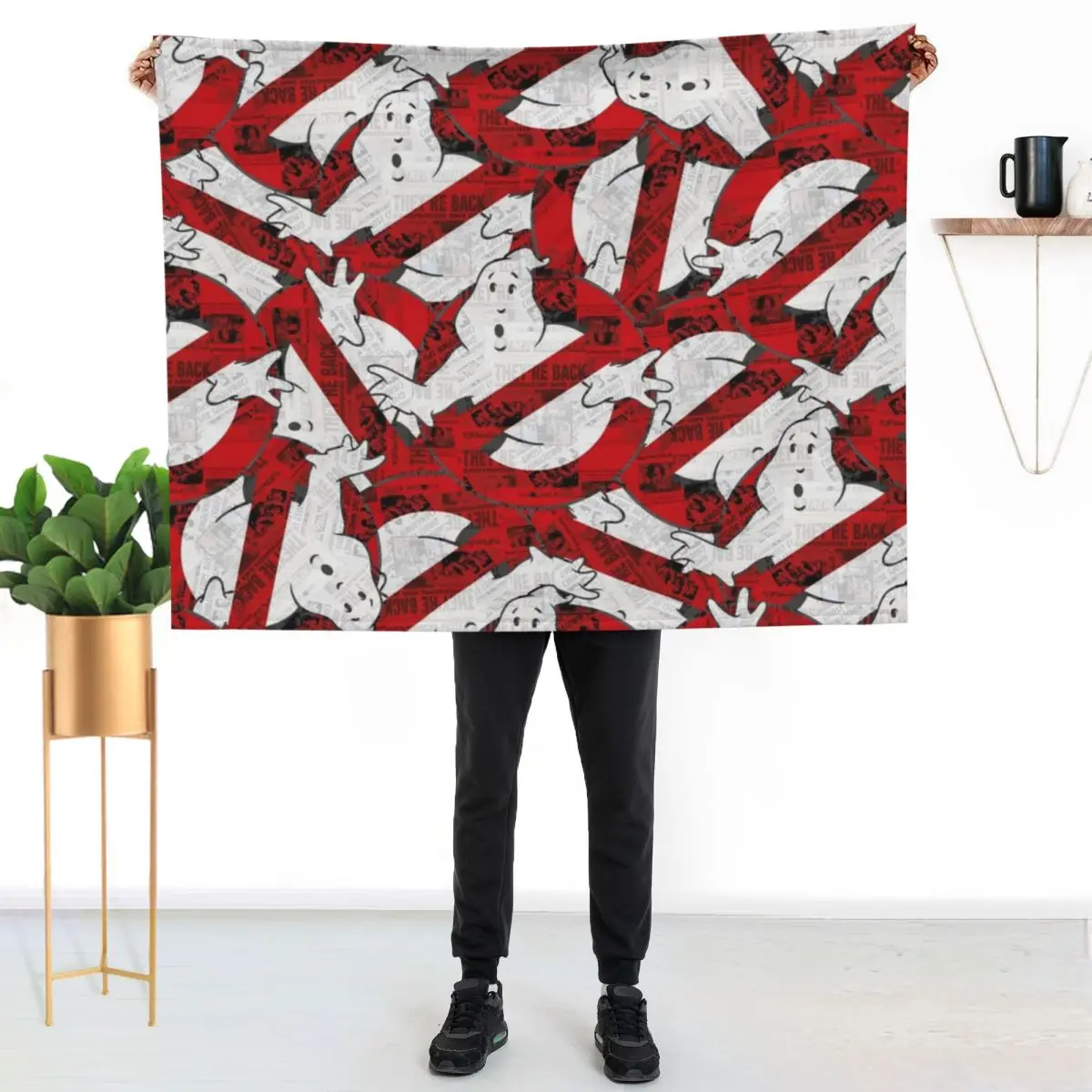 The GhostBusters logo pattern Throw Blanket Moving Stuffeds Luxury St Decorative Sofa Custom Kid'S Blankets