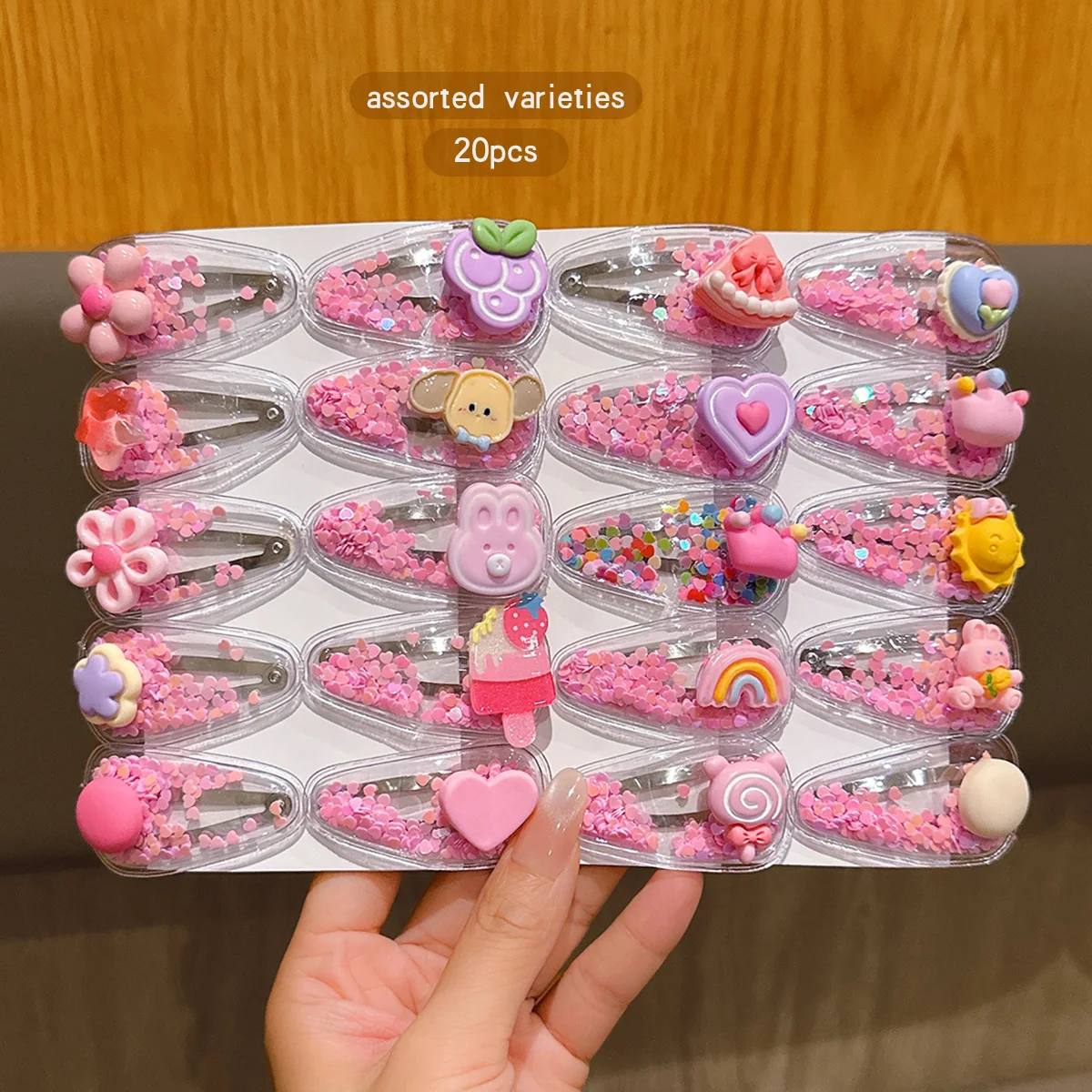 20 نمطًا من مشابك BB الوردية الكرتونية العشوائية مناسبة للاستخدام اليومي كإكسسوارات الشعر #1