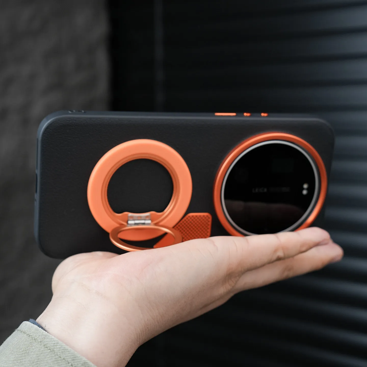 Etui na Xiaomi 17 Ultra Luxury 360 °   Magnetyczny obrotowy uchwyt, metalowy przycisk, osłona obiektywu, skórzane etui PU do Mi 17, odporne na wstrząsy Funda — zdjęcie produktu 5