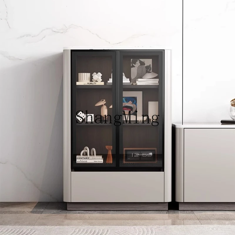 

ZYY rock slab locker household living room modern simple vertical cabinet display cabinet