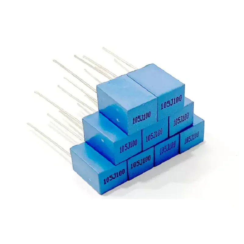 20PCS CL71 1uF 100V 105J Metallized Polyester Capacitor, 5mm Pin Spacing Blue Box Film Capacitor
