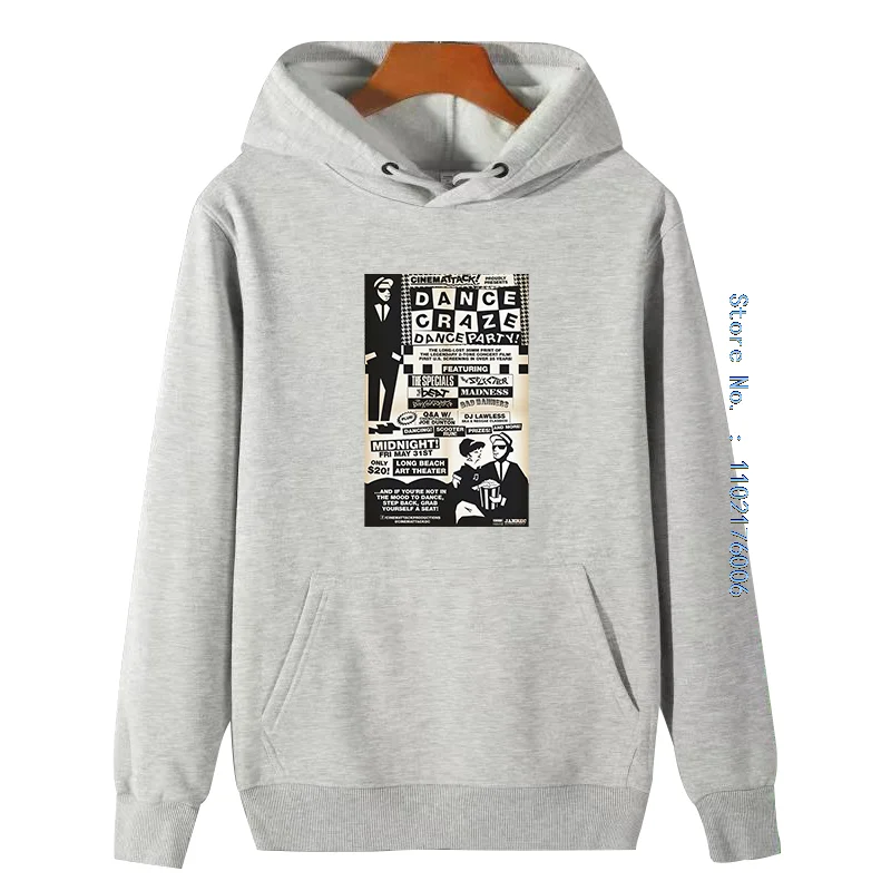 2 Tone Ska New In Hoodies & Sweatshirts The Specials Dance Craze Madness Selecter  Vintage Graphic Hooded Men's Winter Sweater