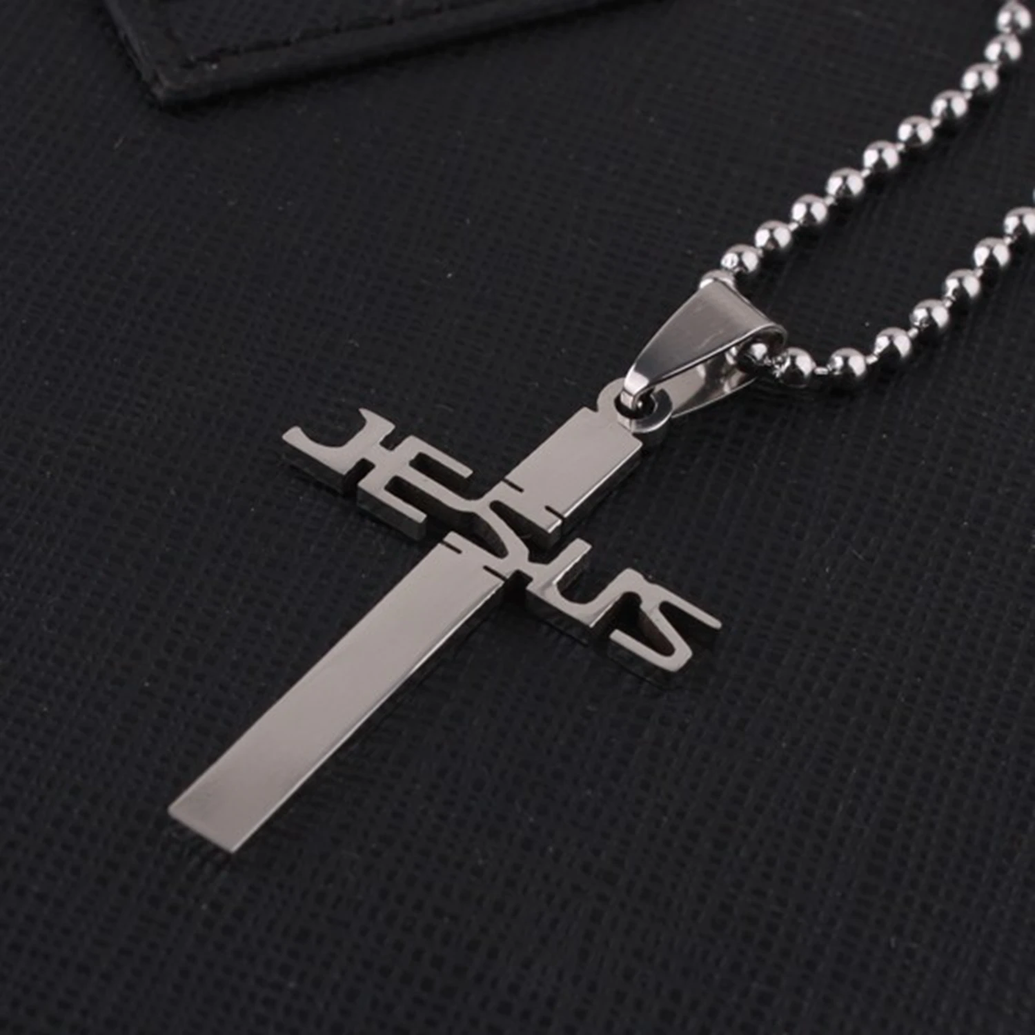 

Wholesale 12pcs Stainless Steel Jesus Cross Pendant Necklace,Christian Jewelry Free Shipping