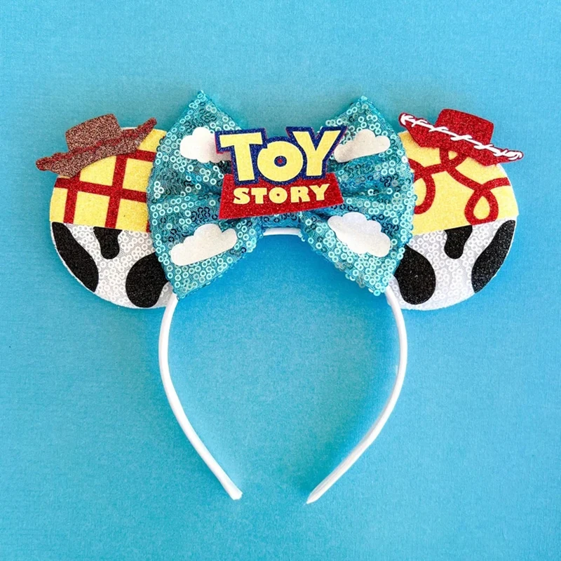 Disney Mickey Mouse Ears Headbands Women Bow Hair Accessories Toy Story Headband for Girls Kids Buzz Lightyear Alien Hairbands