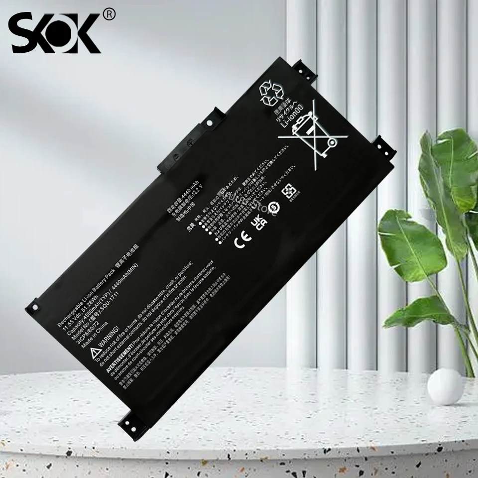 

SQU-1711 Laptop Battery Replacement for ThundeRobot 911Air 911M 911ME G8000M Series Notebook Black 11.55V 51.28Wh 4550mAh