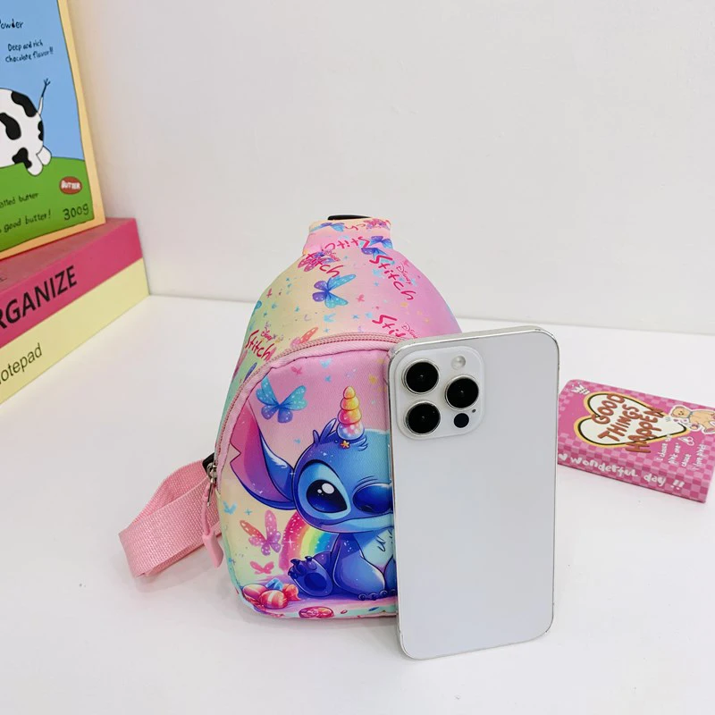 ديزني غرزة حقيبة صدر للرجال حقيبة كروسبودي أنيمي حقيبة كتف الكرتون السفر المحمولة عادية بنين بنات حقيبة التخزين هدية عيد ميلاد