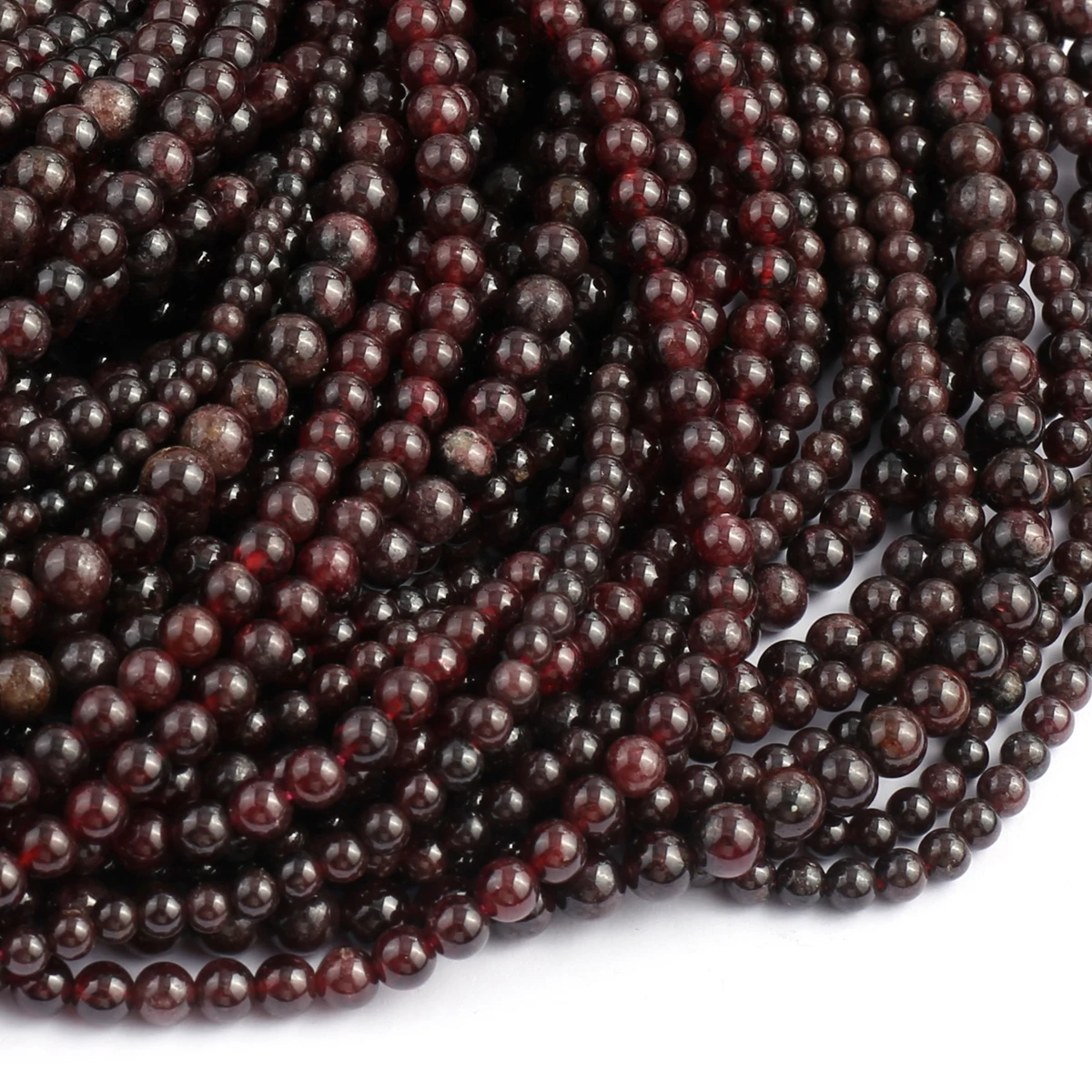 Natural Semiprecious Stone Garnet Round Beads 4mm Jewelry Making DIY Necklace Bracelet Accessories Gift for Women