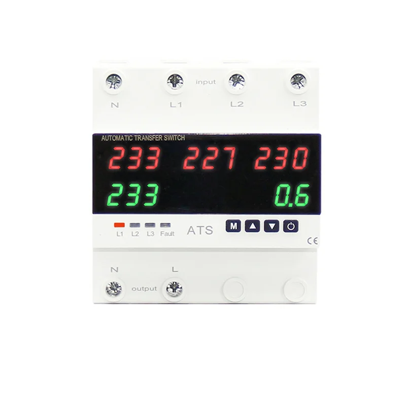 

A16Q-Over Current Limiter Over Under Voltage Protector ATS Automatic Transfer Switch Phase Selector Uninterrupted Power 100A