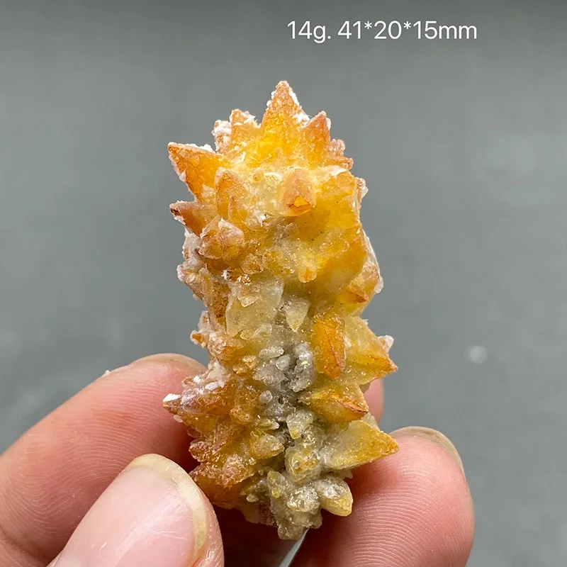 

100% natural red yellow calcite mineral specimen healing crystal gemstone collection