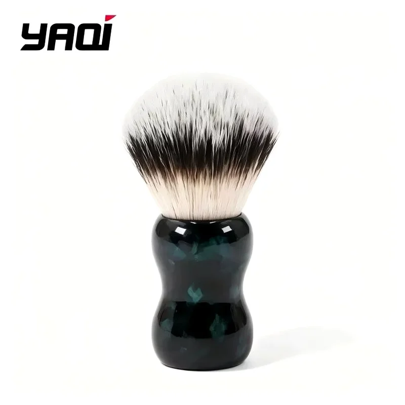YAQI Gradient Marble Resin Handle Wet Shave Tools Shaving Brush Synthetic Bristles Luxury Wet Shaving for Men for Safety Razor