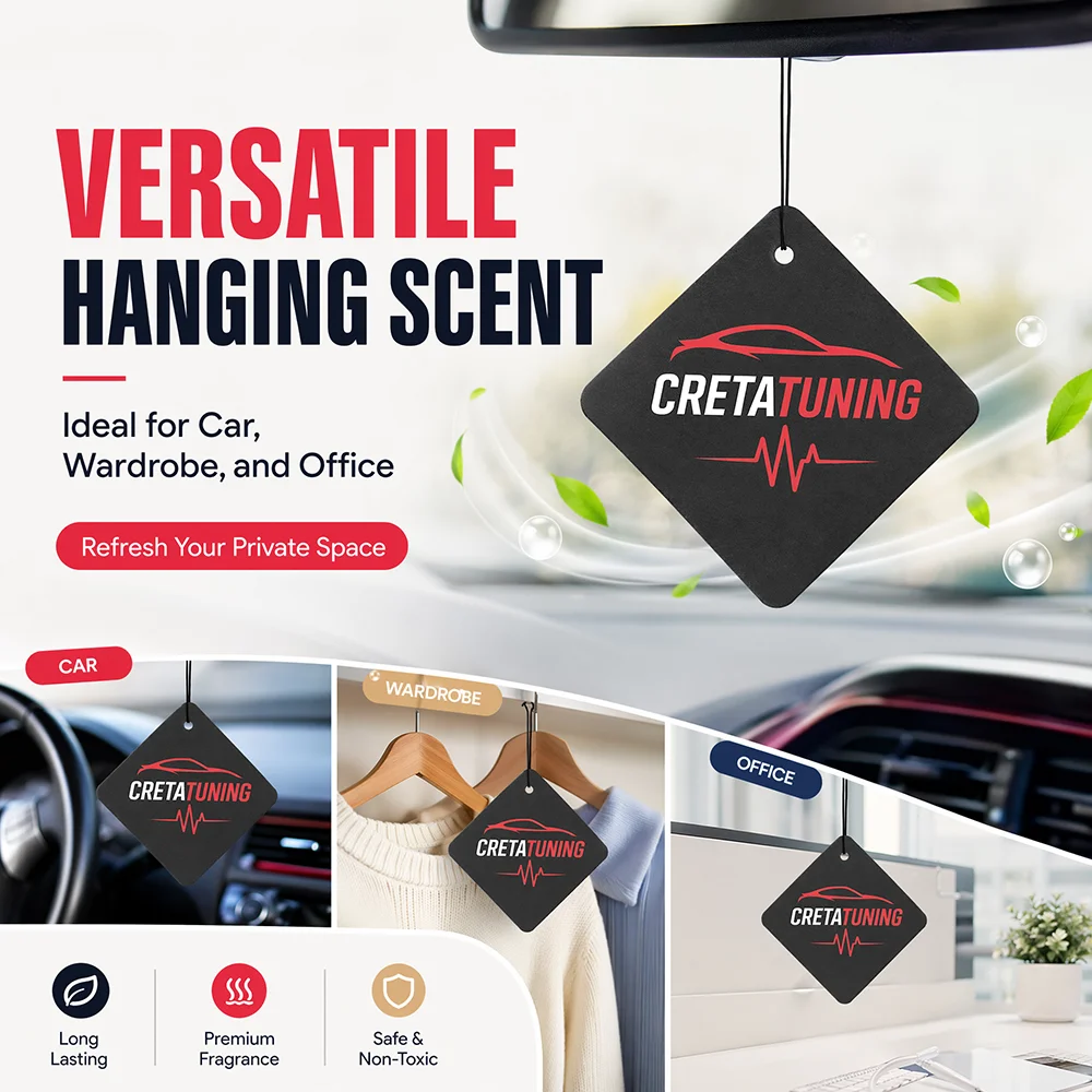 45pcs Custom Photo Logo Car Air Freshener Hanging Paper Scented Card Personalized Auto Interior Decoration
