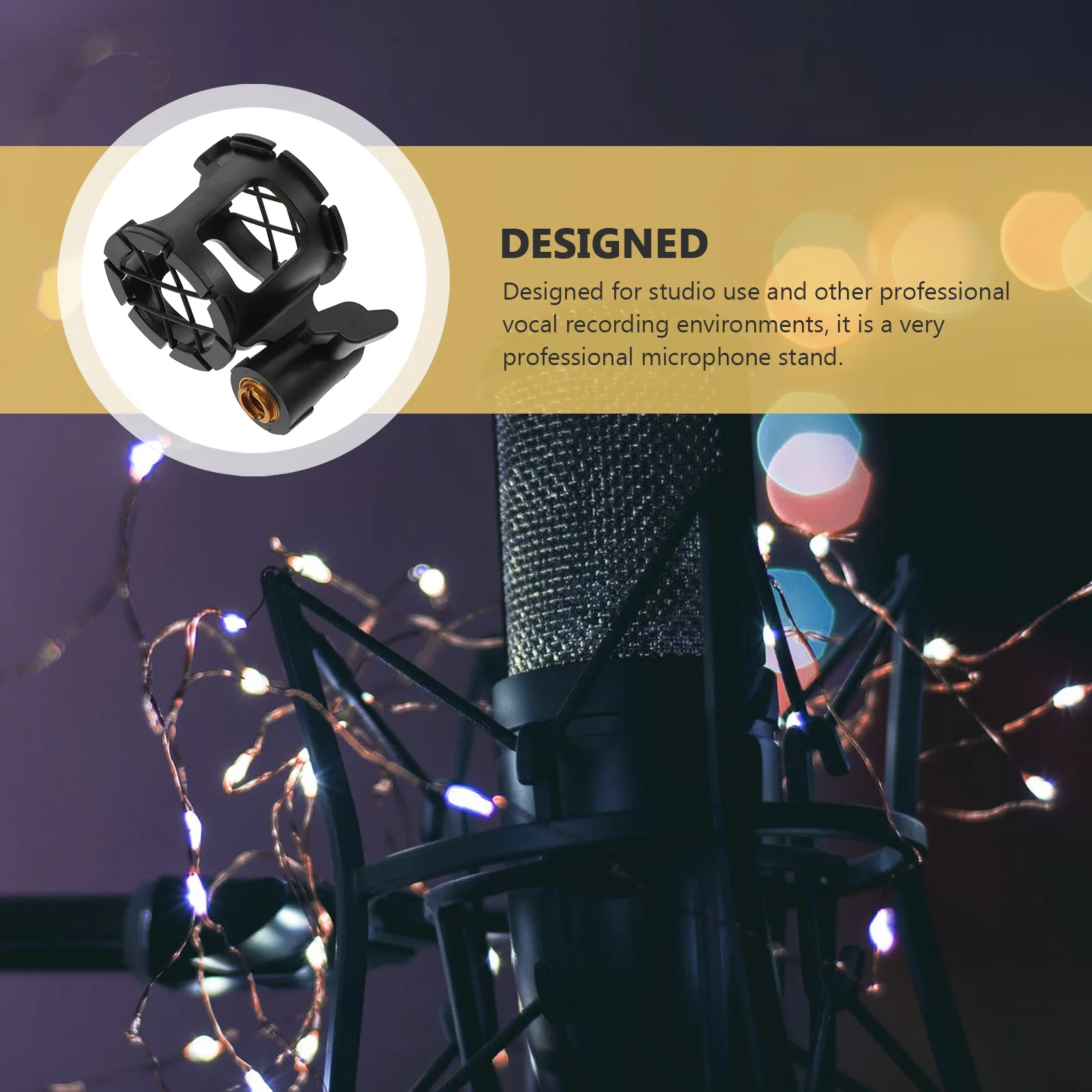 

Professional Microphone Shockproof Mount Anti-Vibration Mic Holder Sturdy Durable Adjustable Angle Suitable All Sizes Desktop