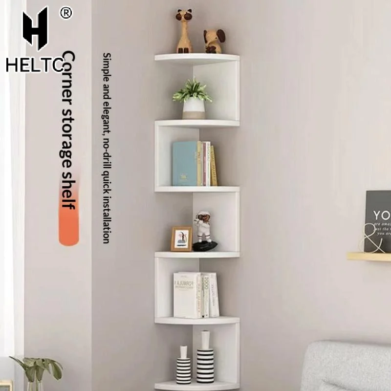 Eckregal, schwebendes Wandregal aus Kunststoff, platzsparendes dreieckiges Design, geeignet für das Wohnzimmer