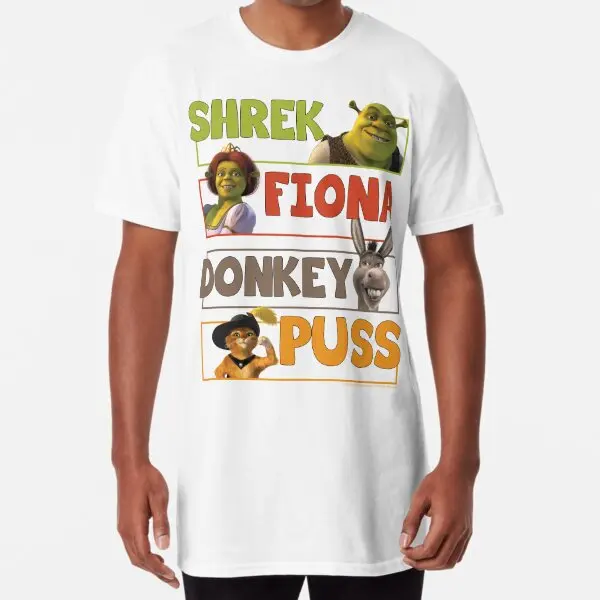 Fifth Sun Men's Shrek Character Stack T-Shirt