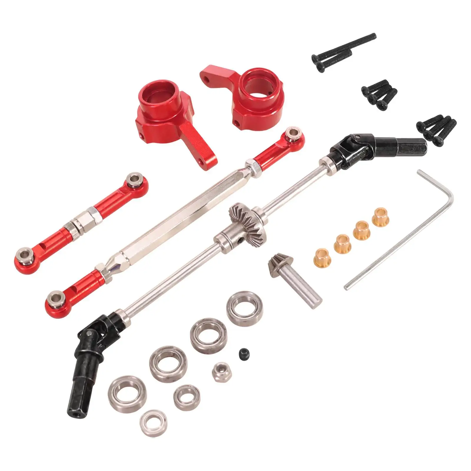 RC المحور المعدني والعتاد جسر رمح كأس التوجيه قضيب عدة ارتداء مقاومة 1:12 RC قطع غيار المركبات ل LC79 1/12 MN78 MN82