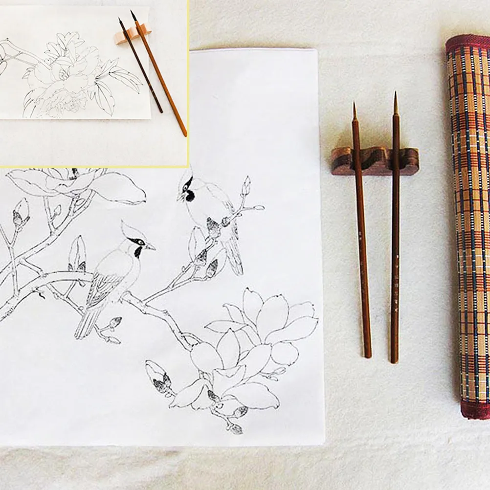 1Set Watercolor Ink Brush Set Chinese Painting Brush Premium Material Non-Slip Handle Storage Bag Ideal Gift for Beginner