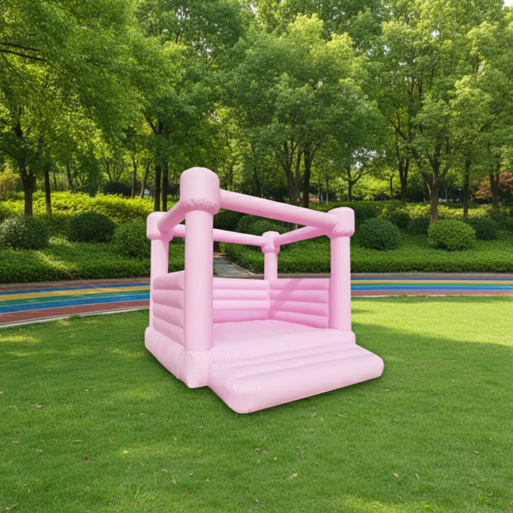 

Small Blue PVC Inflatable Bounce Castle Water Slide Jump Play 3x3m Capacity Easy Setup Home Use