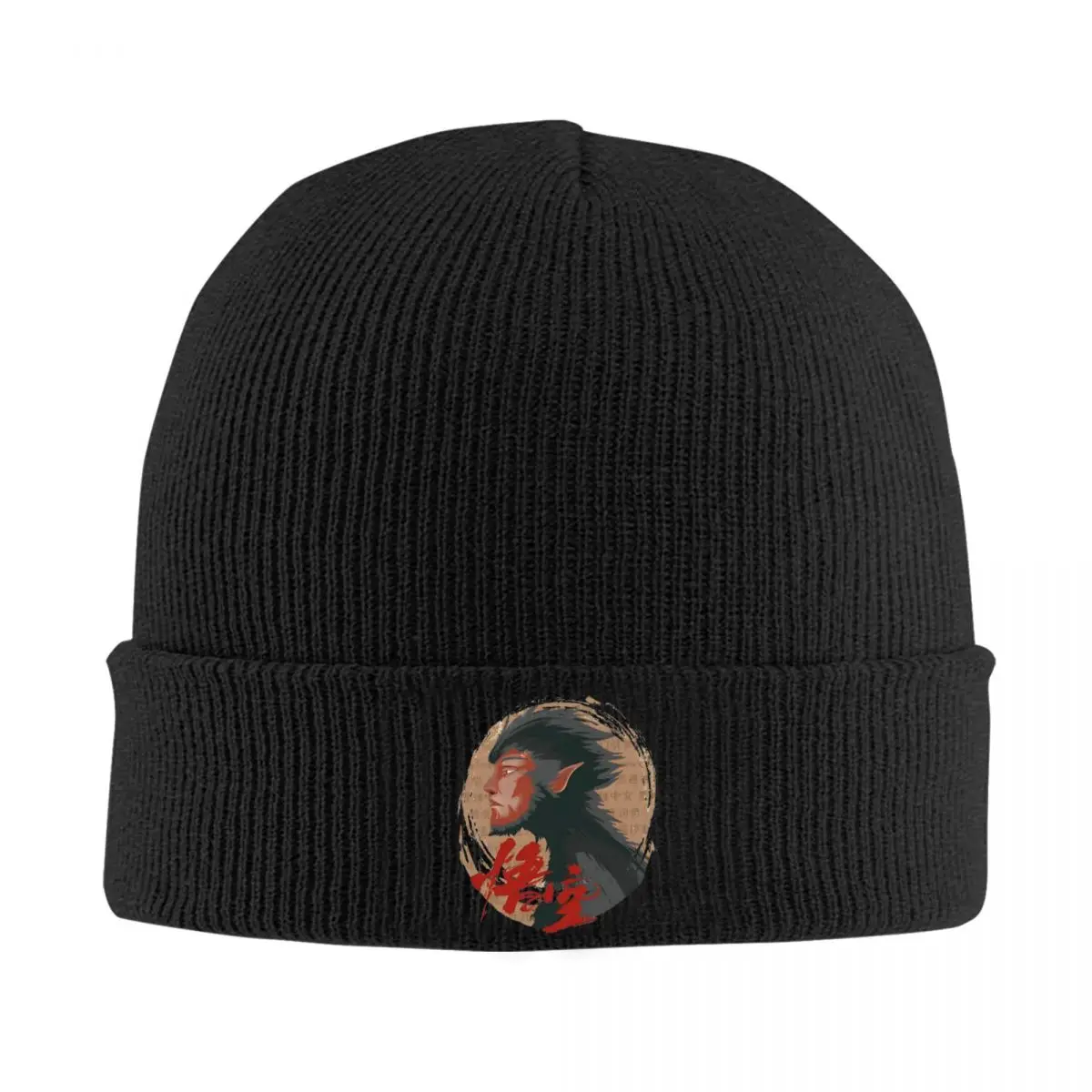 Black Myth Wukong Bonnet Hats Knitted Hat Men Women Unisex Casual Elastic Beanie Hats Winter Outdoor Graphic Cap