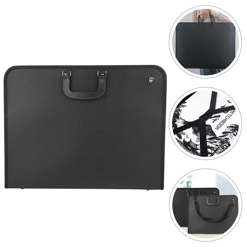 حقيبة تخزين فنان A3، هيكل عالي التحمل، تصميم مدمج، حقيبة محفظة فنية لمستلزمات الرسم، سهلة الحمل #5