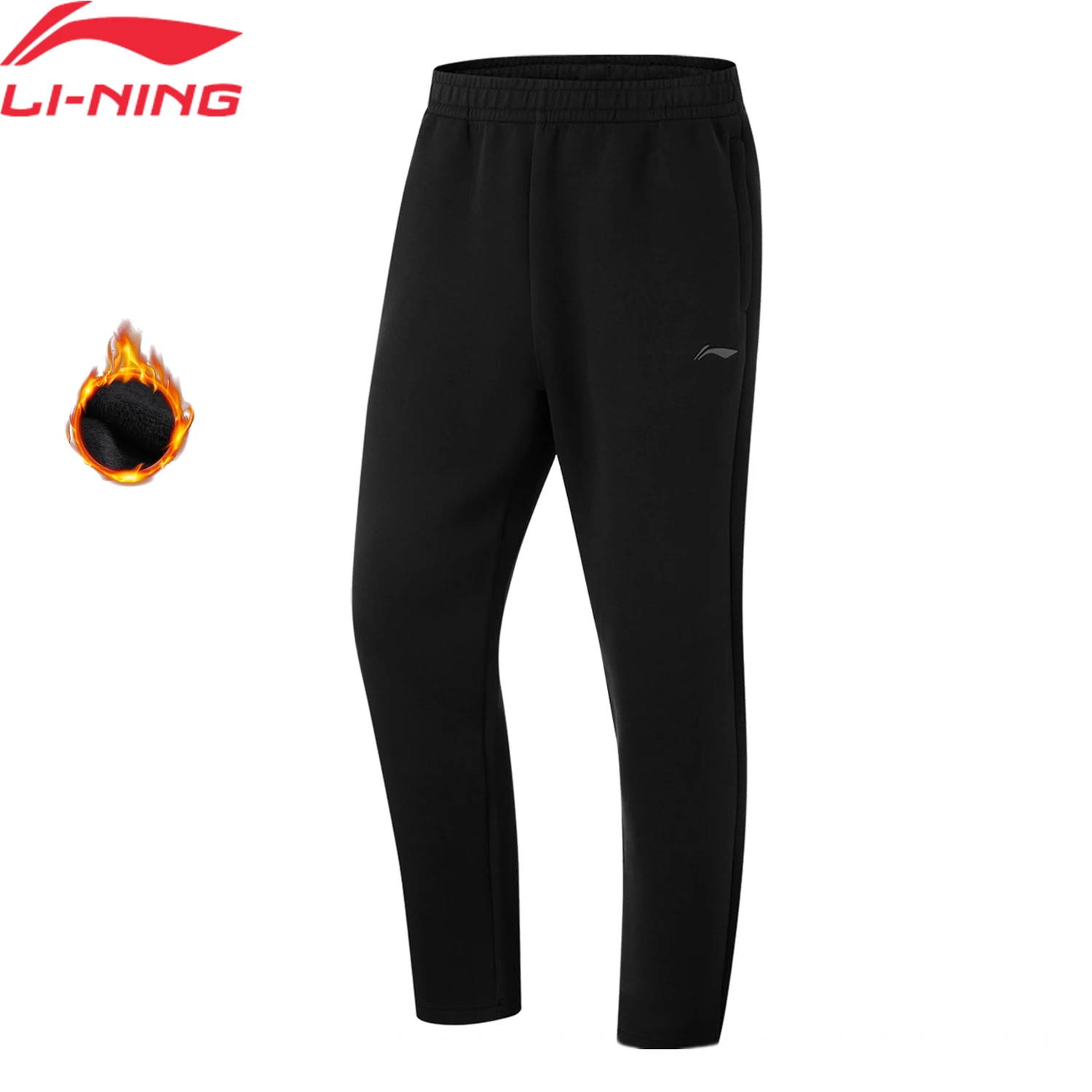 Li-Ning Men Training Pants WARM AT Winter Fleece Regular Fit 62%Cotton 38%Polyester Li Ning Sports Trousers AKLU555