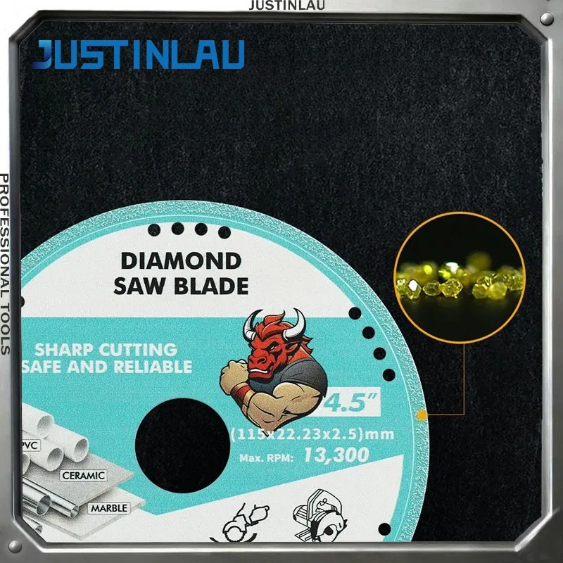 JUSTINLAU 1PC Multifunctional Diamond Stainless Steel Cutting Blade Ceramic Tile Marble Jade Ceramic Saw Blade Unbreakable Edges