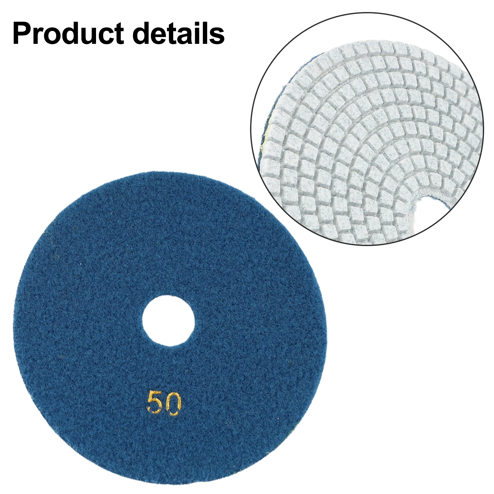 Polishing Discs 6 Inch for Efficient Use on Concrete For Granite and Marble Includes 2 For Pads with Grit Options