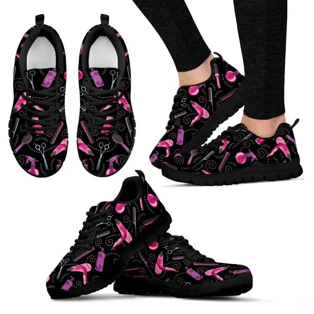 Cute Hair Stylist Print Ladies Sneakers Women 2025 Outdoor Walking Sport Running Jogging Shoes For Woman Mesh Shoe Female Flats