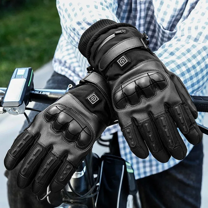 Elektrisch beheizte Touchscreen-Handschuhe für Herren, Winter, Outdoor, Motorrad, Reiten, wasserdicht, Wärme, Ladehandschuhe, Unisex, Schneehandschuhe