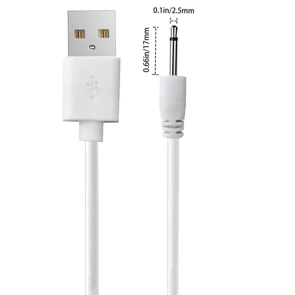 Replacement DC Charging Cable 2.5mm USB Adapter Cord Fast Charging Cord, Great for Most Wand Massager 1.2m