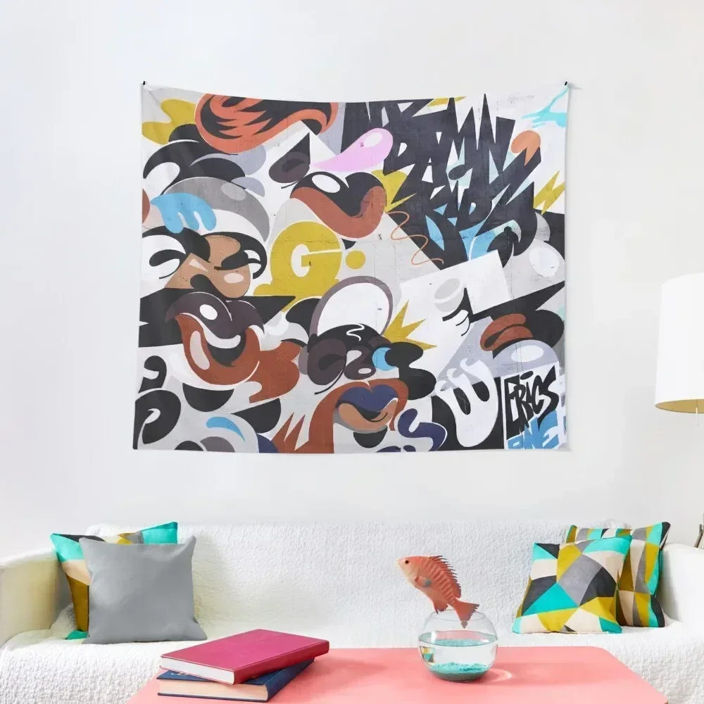 

Graffiti Urban colorful graffiti city wall hip hop lips Tapestry Home And Comfort Decor Nordic Home Decor Tapestry